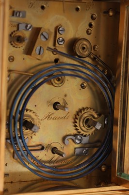 Lot 206 - TIFFANY & CO, PARIS. A LATE 19TH CENTURY FRENCH PORCELAIN PANELLED REPEATING CARRIAGE CLOCK