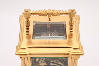 Lot 206 - TIFFANY & CO, PARIS. A LATE 19TH CENTURY FRENCH PORCELAIN PANELLED REPEATING CARRIAGE CLOCK