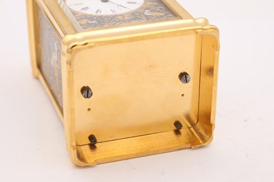 Lot 28 - ARSENE MARGAINE, PARIS. A LATE 19TH CENTURY FRENCH GORGE CASED BRONZE AND MIXED METAL REPEATING CARRIAGE CLOCK