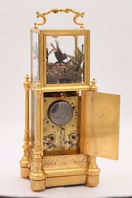 Lot 151 - JACQUES FRERES. A LATE 19TH CENTURY FRENCH SINGING BIRD AUTOMATON CARRIAGE CLOCK