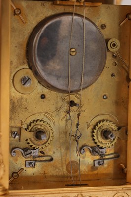 Lot 151 - JACQUES FRERES. A LATE 19TH CENTURY FRENCH SINGING BIRD AUTOMATON CARRIAGE CLOCK