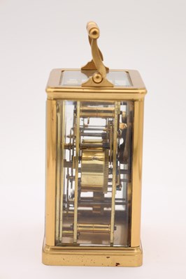 Lot 40 - FRIC. OUBERT A GENEVE. A LARGE MID 19TH CENTURY SWISS STRIKING CARRIAGE CLOCK WITH ALARM