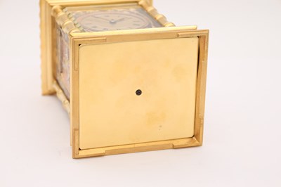 Lot 54 - A FINE LATE 19TH CENTURY FRENCH REPEATING CARRIAGE CLOCK WITH BRONZE AND GILT HIGHLIGHTED ORIENTALIST PANELS