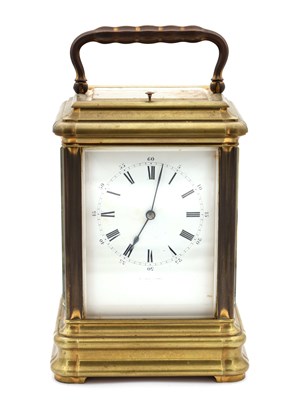 Lot 78 - DROCOURT PARIS A LATE 19TH CENTURY FRENCH GIANT GORGE CASED REPEATING CARRIAGE CLOCK