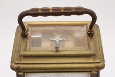 Lot 78 - DROCOURT PARIS A LATE 19TH CENTURY FRENCH GIANT GORGE CASED REPEATING CARRIAGE CLOCK