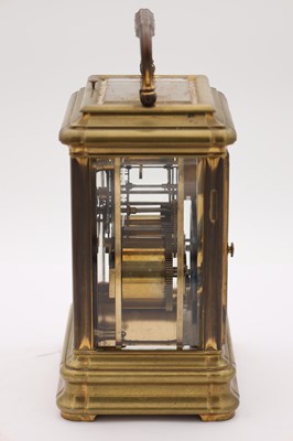 Lot 78 - DROCOURT PARIS A LATE 19TH CENTURY FRENCH GIANT GORGE CASED REPEATING CARRIAGE CLOCK