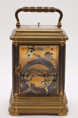Lot 78 - DROCOURT PARIS A LATE 19TH CENTURY FRENCH GIANT GORGE CASED REPEATING CARRIAGE CLOCK