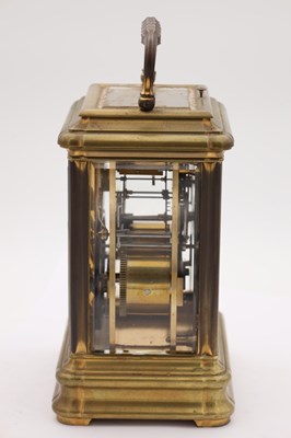 Lot 78 - DROCOURT PARIS A LATE 19TH CENTURY FRENCH GIANT GORGE CASED REPEATING CARRIAGE CLOCK