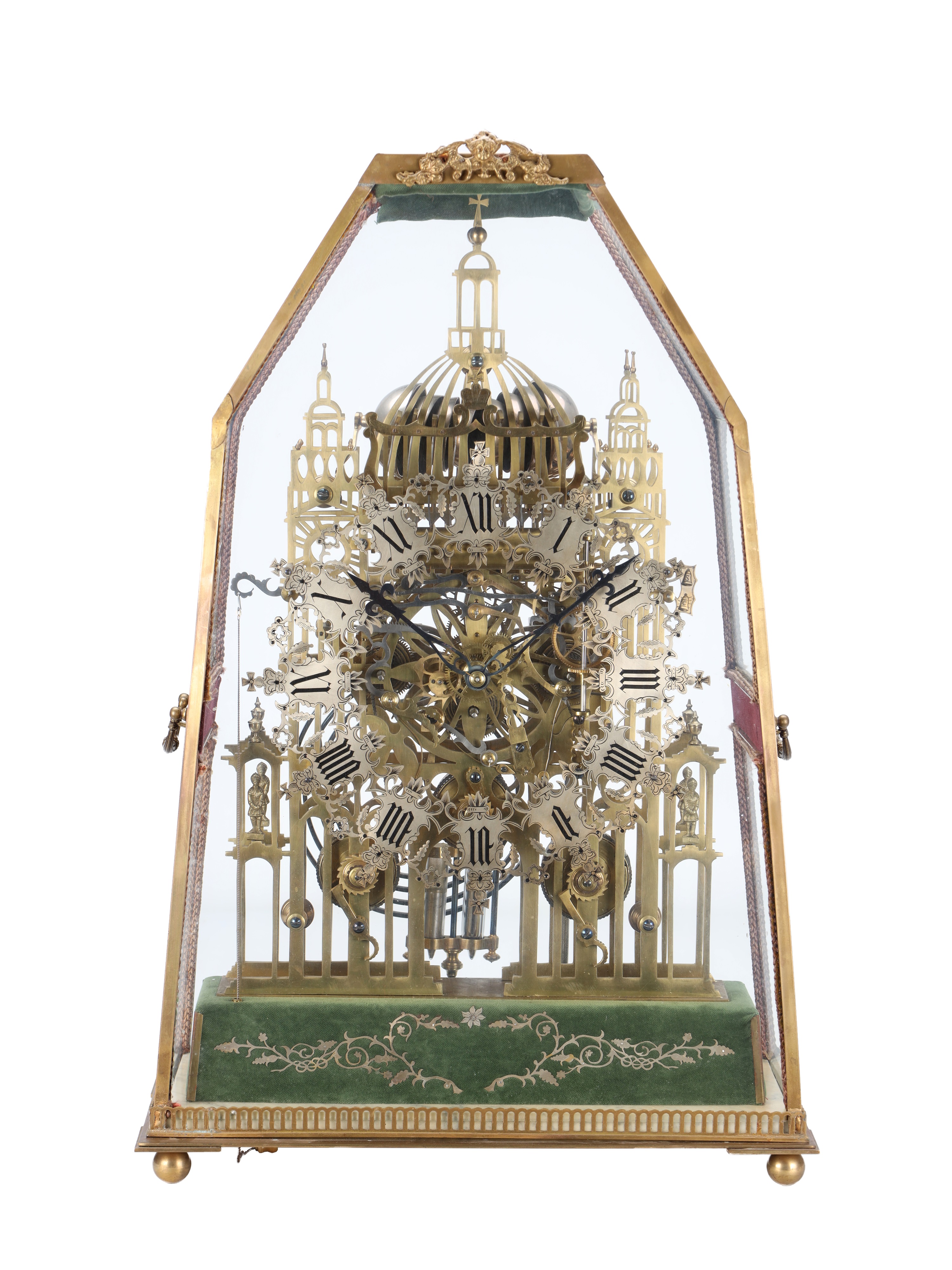 Lot 173 St Paul's Cathedral skeleton clock attributed to Smiths of Clerkenwell