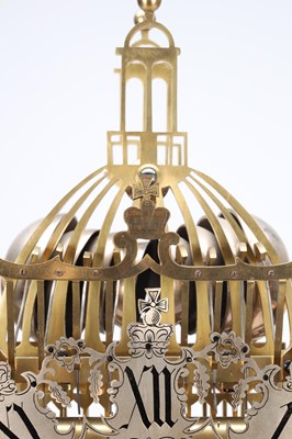 Lot 173 - A RARE AND IMPRESSIVE MID-19TH CENTURY BRASS ST. PAUL'S CATHEDRAL THREE TRAIN QUARTER-STRIKING SKELETON CLOCK ATTRIBUTED TO SMITHS OF CLERKENWELL