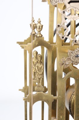 Lot 173 - A RARE AND IMPRESSIVE MID-19TH CENTURY BRASS ST. PAUL'S CATHEDRAL THREE TRAIN QUARTER-STRIKING SKELETON CLOCK ATTRIBUTED TO SMITHS OF CLERKENWELL