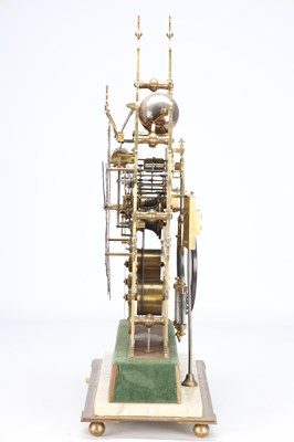 Lot 173 - A RARE AND IMPRESSIVE MID-19TH CENTURY BRASS ST. PAUL'S CATHEDRAL THREE TRAIN QUARTER-STRIKING SKELETON CLOCK ATTRIBUTED TO SMITHS OF CLERKENWELL