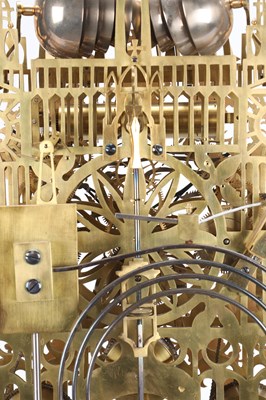 Lot 173 - A RARE AND IMPRESSIVE MID-19TH CENTURY BRASS ST. PAUL'S CATHEDRAL THREE TRAIN QUARTER-STRIKING SKELETON CLOCK ATTRIBUTED TO SMITHS OF CLERKENWELL