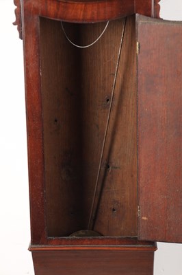 Lot 19 - RICHARD COLE, IPSWICH. A GEORGE III MAHOGANY TRUNK DIAL WALL CLOCK