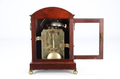 Lot 61 - GOODHUGH, REGENT ST. LONDON. A REGENCY BRASS INLAID ROSEWOOD STRIKING BRACKET CLOCK