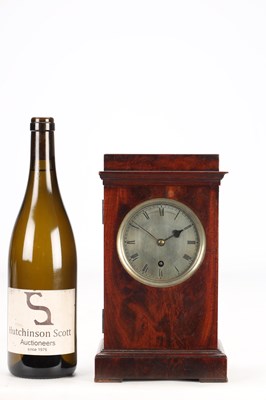 Lot 115 - VULLIAMY, LONDON A REGENCY FIGURED MAHOGANY FUSEE LIBRARY CLOCK, NO.1163