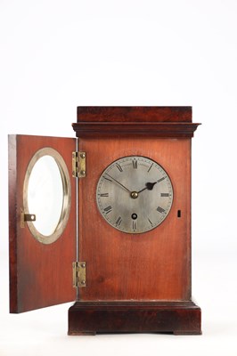 Lot 115 - VULLIAMY, LONDON A REGENCY FIGURED MAHOGANY FUSEE LIBRARY CLOCK, NO.1163