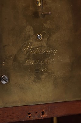 Lot 115 - VULLIAMY, LONDON A REGENCY FIGURED MAHOGANY FUSEE LIBRARY CLOCK, NO.1163