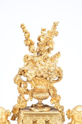 Lot 59 - BARRARD & VIGNON, PARIS. A LARGE LATE 19TH CENTURY FRENCH ORMOLU FIGURAL MANTEL CLOCK