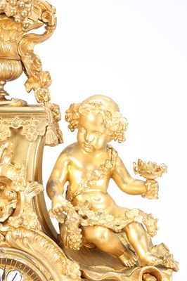 Lot 59 - BARRARD & VIGNON, PARIS. A LARGE LATE 19TH CENTURY FRENCH ORMOLU FIGURAL MANTEL CLOCK