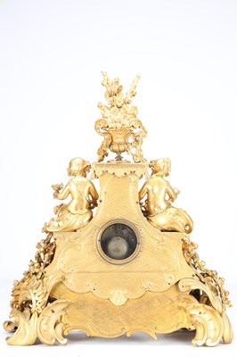 Lot 59 - BARRARD & VIGNON, PARIS. A LARGE LATE 19TH CENTURY FRENCH ORMOLU FIGURAL MANTEL CLOCK