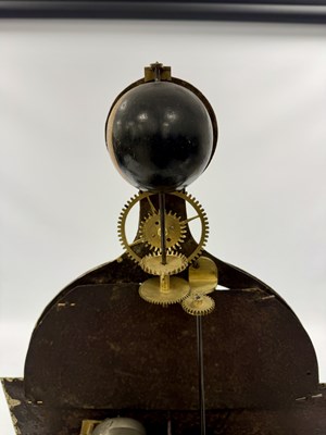 Lot 41 - A FINE AND RARE GEORGE III MAHOGANY MUSICAL AUTOMATON YEAR CALENDAR LONGCASE CLOCK WITH SPHERICAL MOON OF NELSON INTEREST