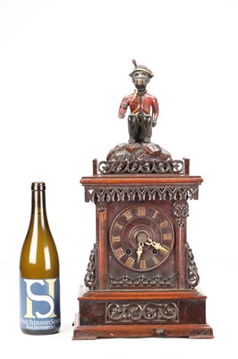 Lot 193 - A RARE LATE 19TH CENTURY GERMAN BLACK FOREST MONKEY AUTOMATON CLOCK