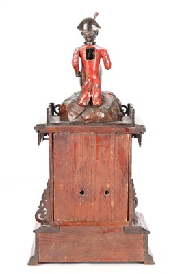 Lot 193 - A RARE LATE 19TH CENTURY GERMAN BLACK FOREST MONKEY AUTOMATON CLOCK