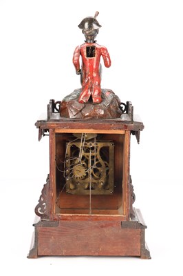 Lot 193 - A RARE LATE 19TH CENTURY GERMAN BLACK FOREST MONKEY AUTOMATON CLOCK