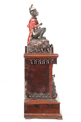Lot 193 - A RARE LATE 19TH CENTURY GERMAN BLACK FOREST MONKEY AUTOMATON CLOCK