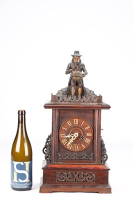 Lot 134 - A RARE LATE 19TH CENTURY GERMAN AUTOMATON "DUMPLING EATER" CLOCK