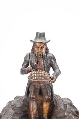Lot 134 - A RARE LATE 19TH CENTURY GERMAN AUTOMATON "DUMPLING EATER" CLOCK