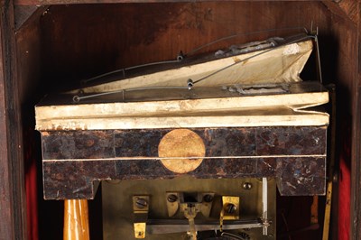 Lot 156 - A MID 19TH CENTURY BLACK FOREST WALNUT TRUMPETER CLOCK