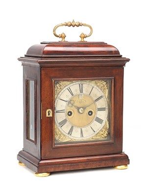 Lot 178 - JONATHAN LOWNDES, LONDON. A WILLIAM AND MARY FRUITWOOD VENEERED STRIKING VERGE BRACKET CLOCK WITH PULL QUARTER REPEAT