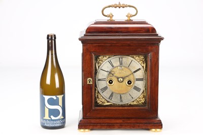Lot 178 - JONATHAN LOWNDES, LONDON. A WILLIAM AND MARY FRUITWOOD VENEERED STRIKING VERGE BRACKET CLOCK WITH PULL QUARTER REPEAT