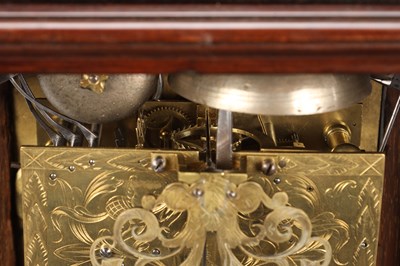 Lot 178 - JONATHAN LOWNDES, LONDON. A WILLIAM AND MARY FRUITWOOD VENEERED STRIKING VERGE BRACKET CLOCK WITH PULL QUARTER REPEAT