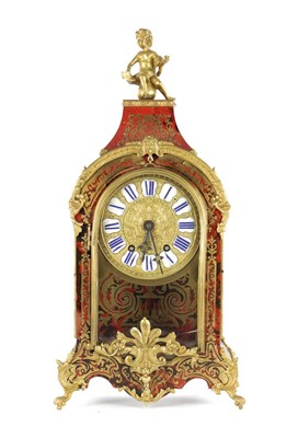 Lot A 19TH CENTURY FRENCH TORTOISESHELL BOULLE MANTEL CLOCK
