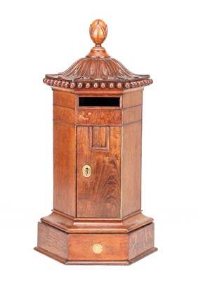 Lot A VICTORIAN CARVED OAK DOMESTIC POST BOX