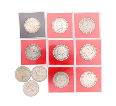 Lot A COLLECTION OF ENGLISH SILVER CROWNS