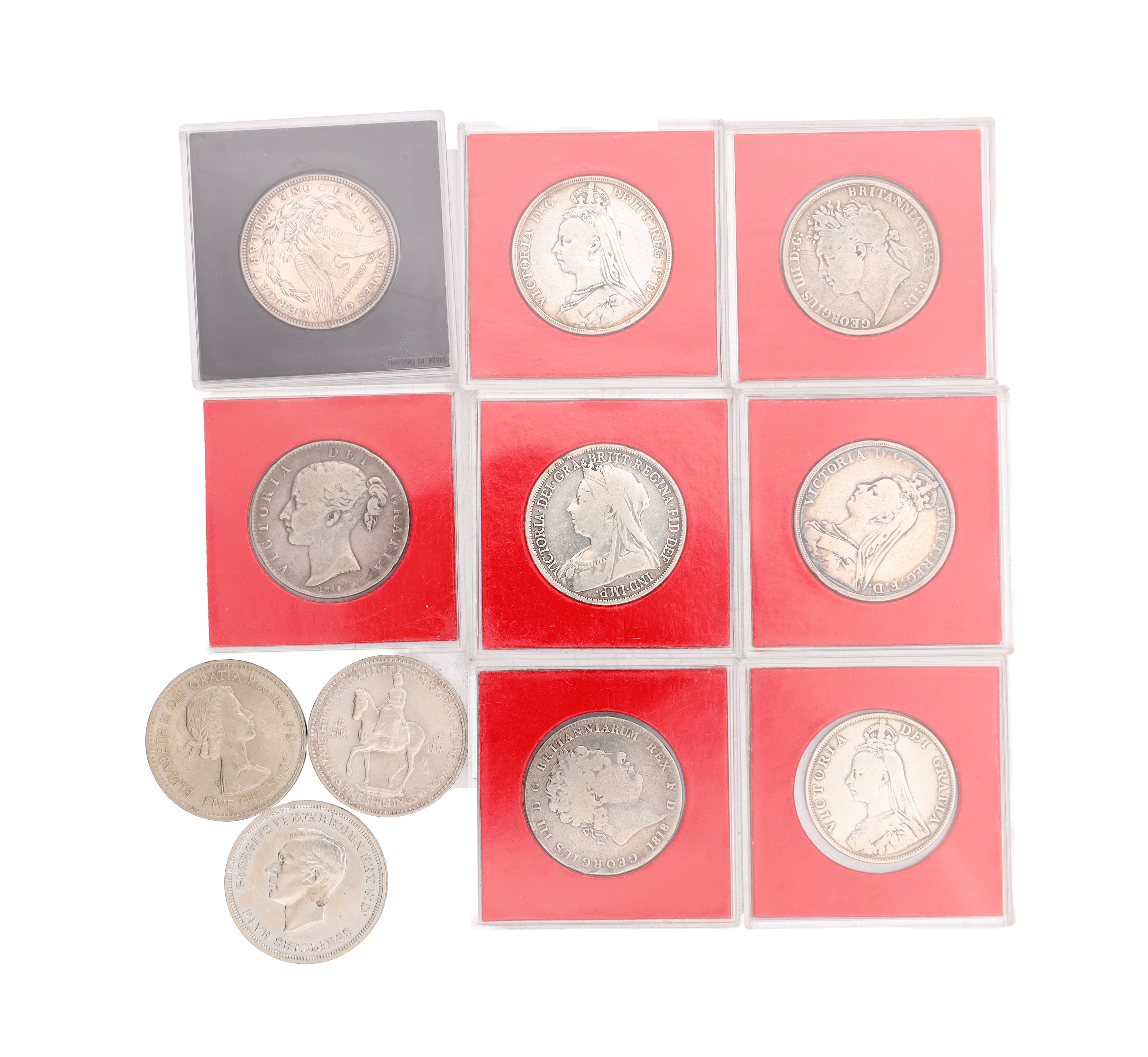Lot 539 - A COLLECTION OF ENGLISH SILVER CROWNS