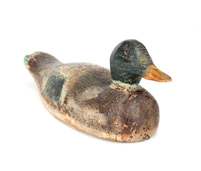 Lot A PAINTED WOODEN MALLARD DECOY DUCK