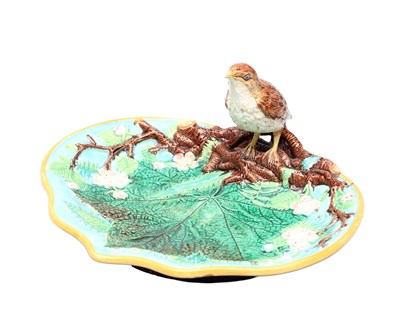 Lot A GEORGE JONES MAJOLICA SERVING DISH