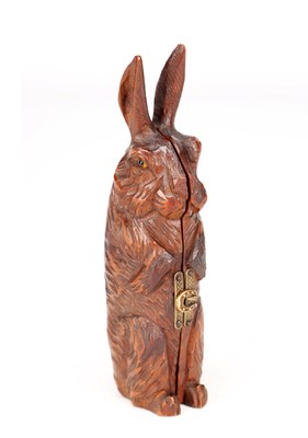 Lot A CARVED BLACK FOREST RABBIT SMOKING COMPENDIUM