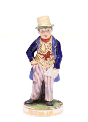 Lot AN 18TH CENTURY DERBY FIGURE OF 'BELPER JOE'