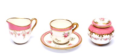 Lot AN EARLY 20TH CENTURY MINIATURE COALPORT PORCELAIN TEA SET