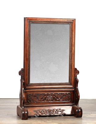 Lot A CHINESE CARVED WOOD TABLE SCREEN