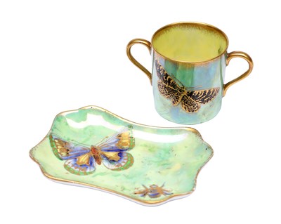 Lot TWO AYNSLEY LUSTRE WARE ITEMS