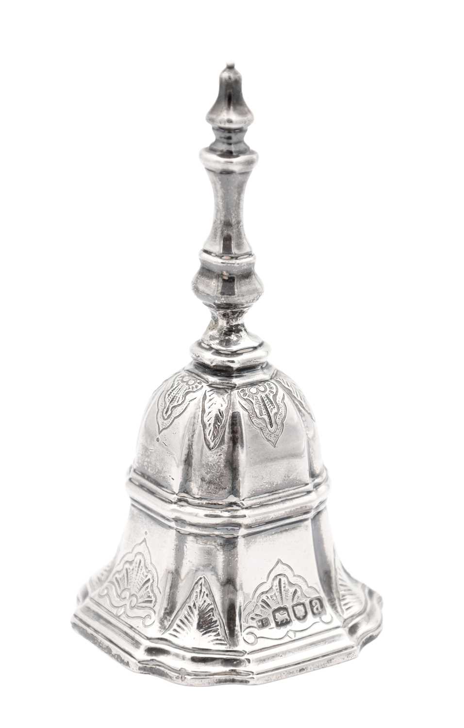 Lot A LATE 19TH CENTURY ENGLISH SILVER BELL