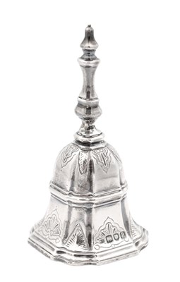 Lot A LATE 19TH CENTURY ENGLISH SILVER BELL