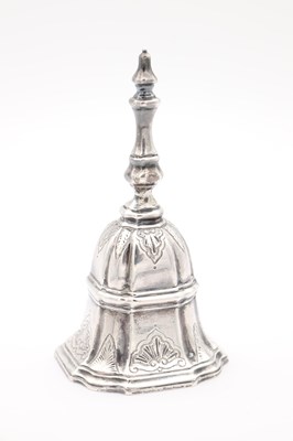 Lot A LATE 19TH CENTURY ENGLISH SILVER BELL
